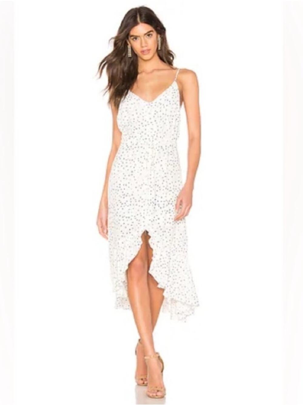 Rails $250 Frida Ivory Blue Speckled Dress MED EUC
